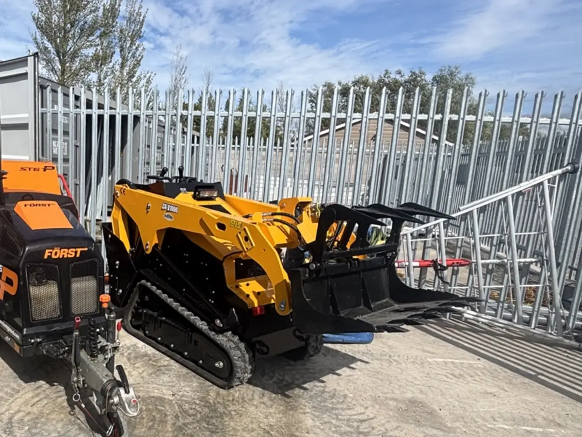J.B Tree Surgery compact tracked mini loader ready for hire