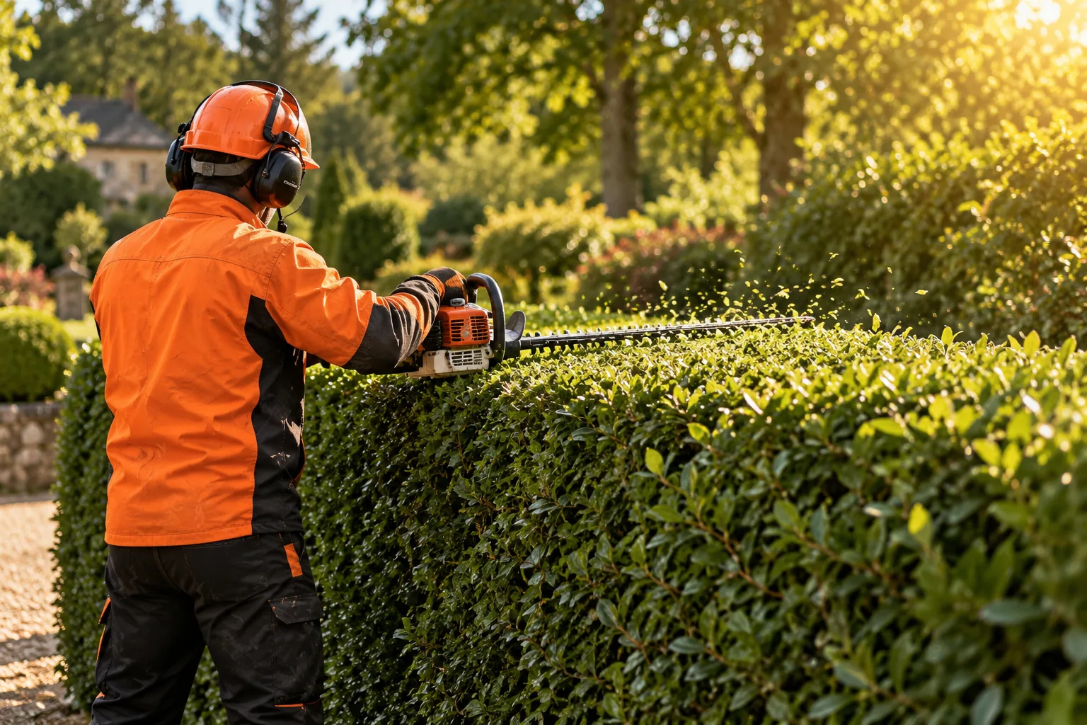 Professional hedge trimming and reduction